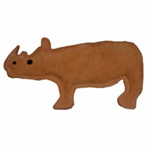 Leather Rhino Dog Squeaker Toys