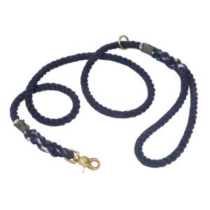 Cotton Blue Adjustable Rope Dog Leash