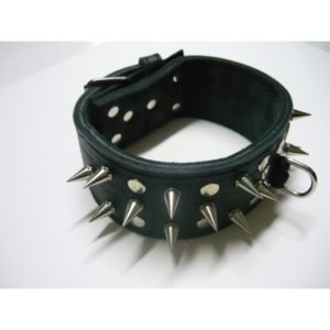Spiked Leather Collars For Small Dogs