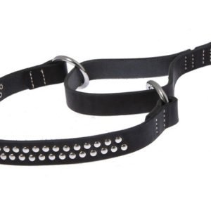 Black Leather Adjustable Dog Collars