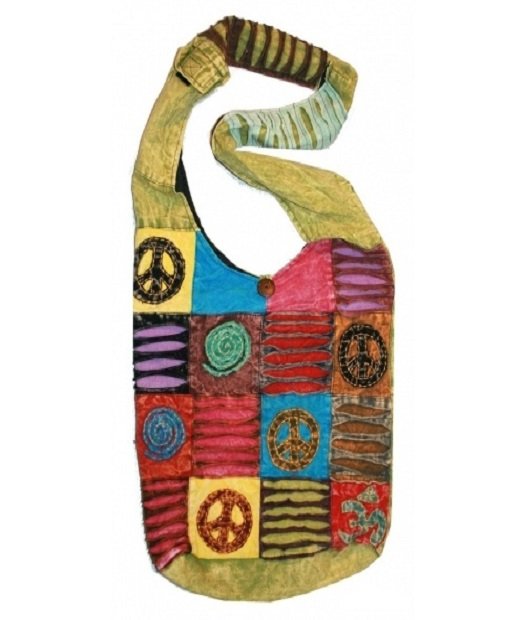 Hippie Crossbody bag for Music Festivals | Peace sign Bag