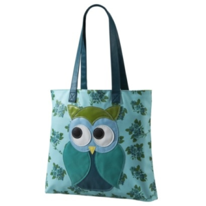 Owl Printed Cotton Beach Bags