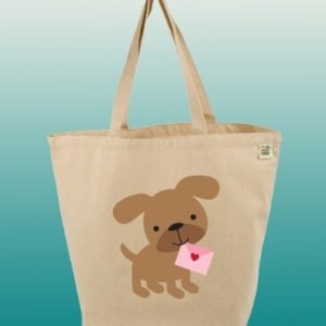 Dog Print Canvas Beach Bags
