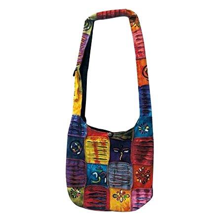 Canvas Multicolor Patchwork Designer Hippie Bag
