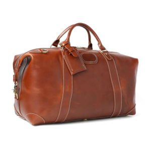 Brown Leather Designer Luggage Bag