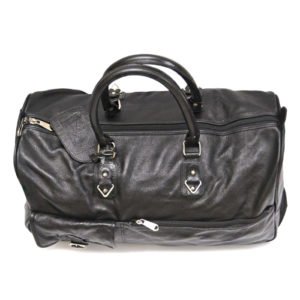 Mens Black Leather Luggage Bags