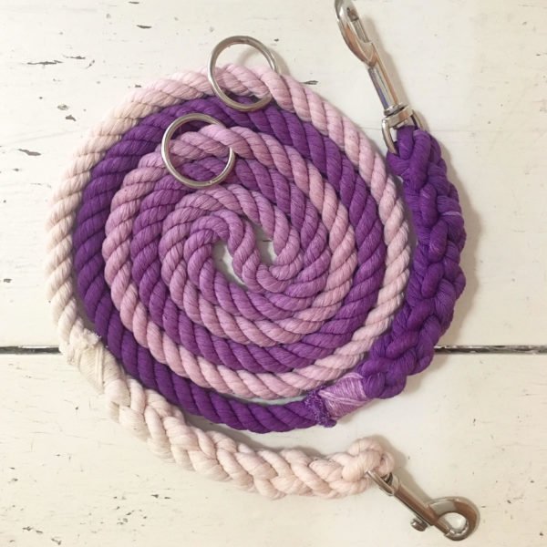 Purple Cotton Ombre Dog Leash