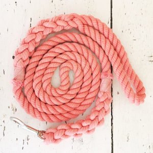 Cotton Pink Dog Rope Leash