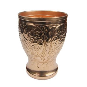 Designer Artwork Embossed Drinking Copper Mug