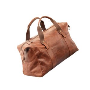 Solid Textured Pattern Leather Duffle Bags Manufacturer
