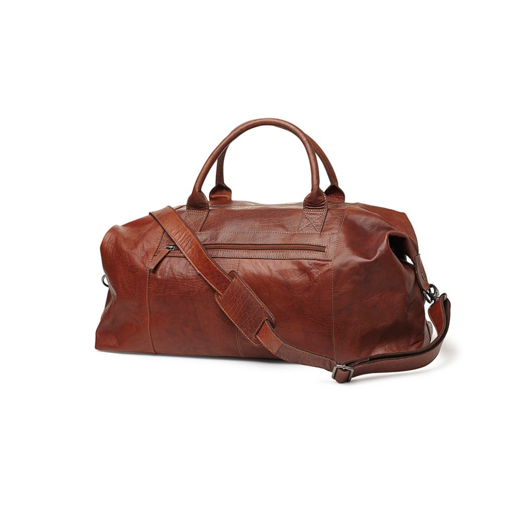 Solid Genuine Leather Travel Duffel Bags Large Size