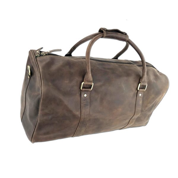Leather Travel Duffle Handbag