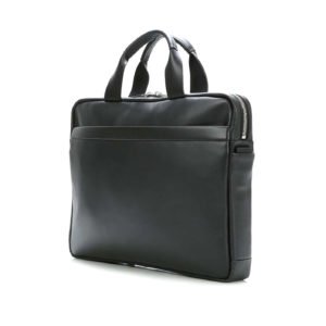 Designer Black Leather Laptop Bag For Mens