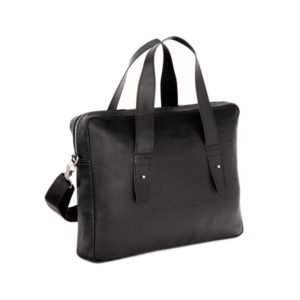 Black Leather Womens Stylish Laptop Bags