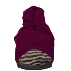 Red Wine Color Stripes Cotton Dog Hoodies