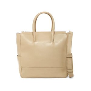 Beige leather diaper bags