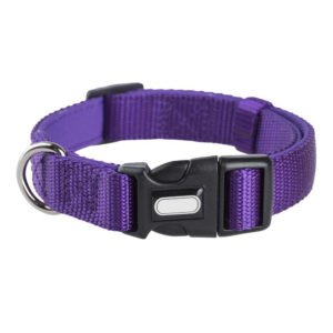 Violet Nylon Padded Dog Collar