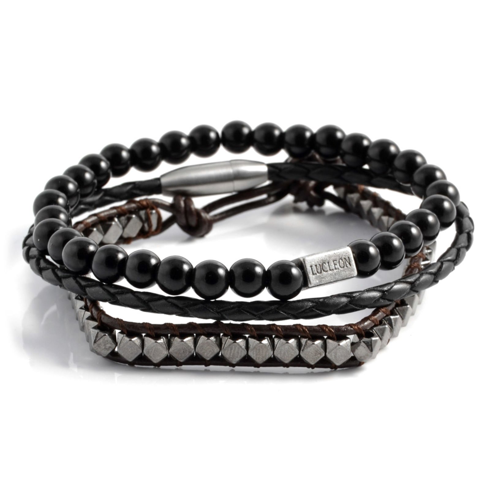 Stacked Black Onyx & Lava Bracelet | UNLOCK YOUR CHAKRA