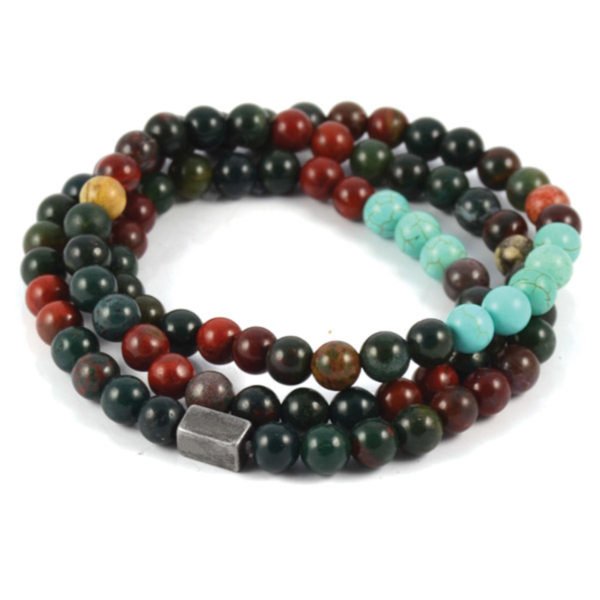 Multi Color Peaceful Stone Bracelet