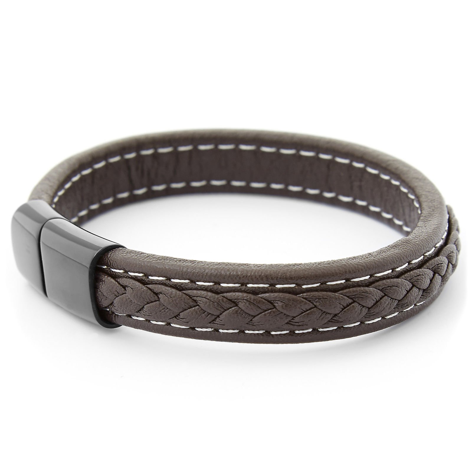 Double Belt Wide Leather Bracelet – Halo's London