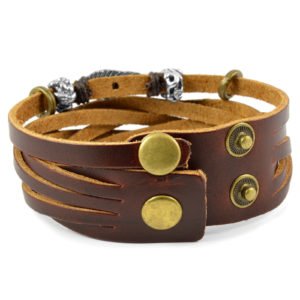 Designer Leather Wide Bracelets For Mens