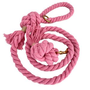 Nautical Rope Dog Leash in Gray Cotton Rope