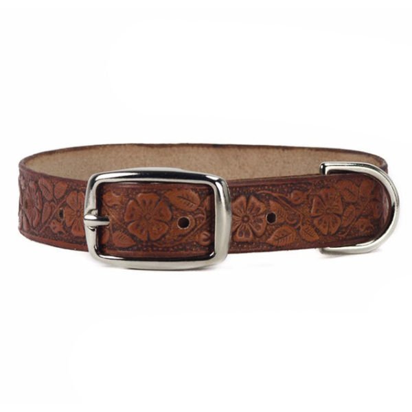 Vintage Leather Deign Leather Dog Collar Belt
