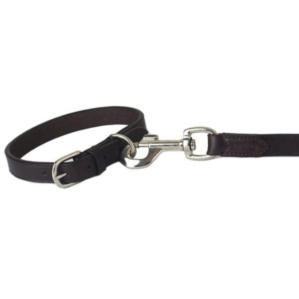 Pure Black Leather Collar For Small Medium Large Dogs