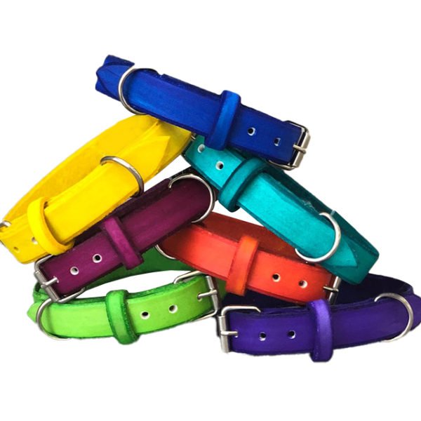 Luxury Color Leather Dog Collar