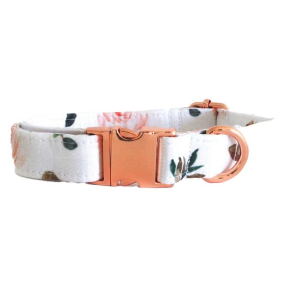 Beautiful Floral & Leaf Print Dog Collar