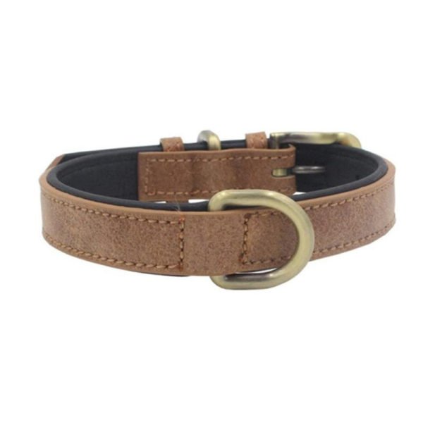 Wide Comfortable Dog Collar Leather For Large Dogs
