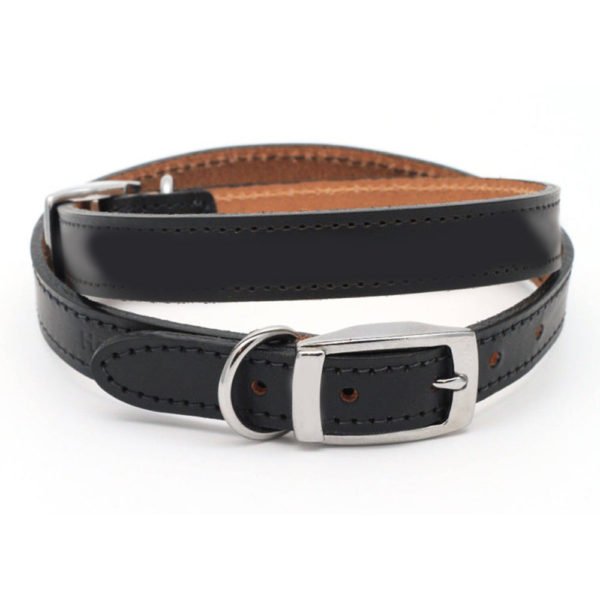 Personalized Leather Dog Puppy Collar Small Medium Large