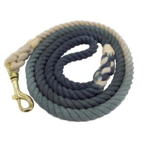5ft Multi-colored Braided Ombre Cotton Rope Dog Leash