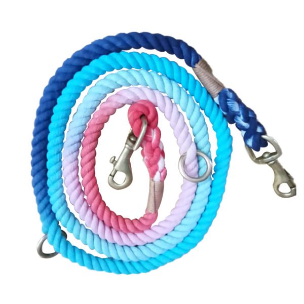 Trendy Multicolored Cotton Ombre Dog leash