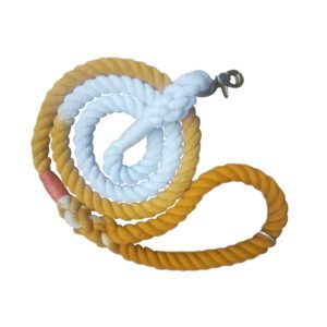 Golden Yellow & White Cotton Ombre Leash For Dogs