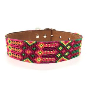 Ethnic Mexican Style Macrame Dog Collar