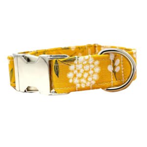 Trendy Floral Yellow Collar For Dogs And Puppies