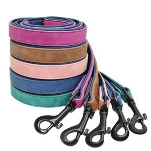 Leather Dog Lead With Handle For Small And Large Dogs