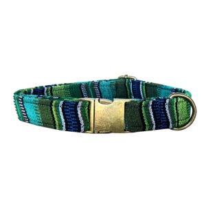Boho Green Stripe Dog Collar Manufacturer