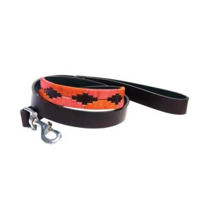 Argentinian Style Hand Made Leather Embroidered Polo Dog Leash