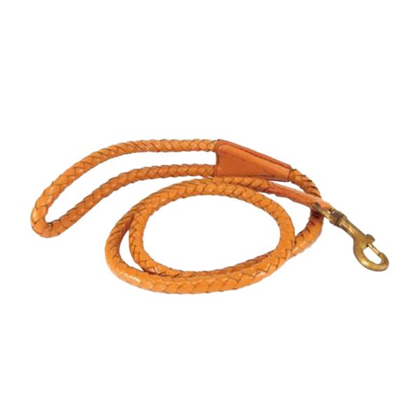 Vegan Leather Orange Braid Dog Leash Manufacturer