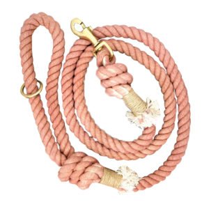 Golden Pink Cotton Ombre Dog Leash