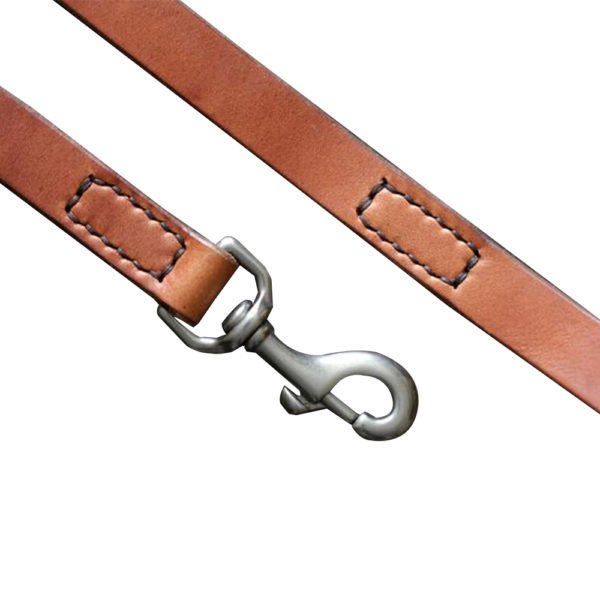 100% Handmade Brown Swift Leather Dog Leash