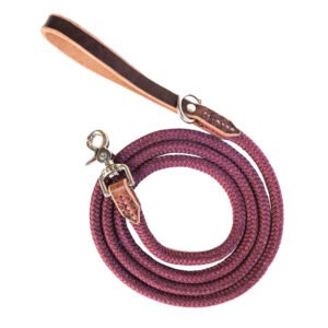 New Voilet Rope Leather Dog Leash