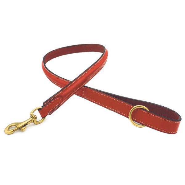 Large Dog Brown Leather Lead Supplier