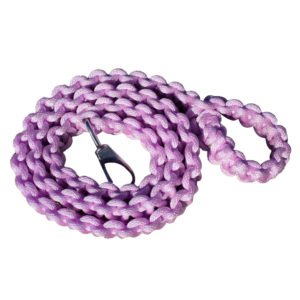Purple Polypropylene Rope Macrame Dog Leash
