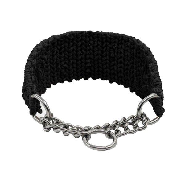 Black Macrame Dog Collar And Leash Set