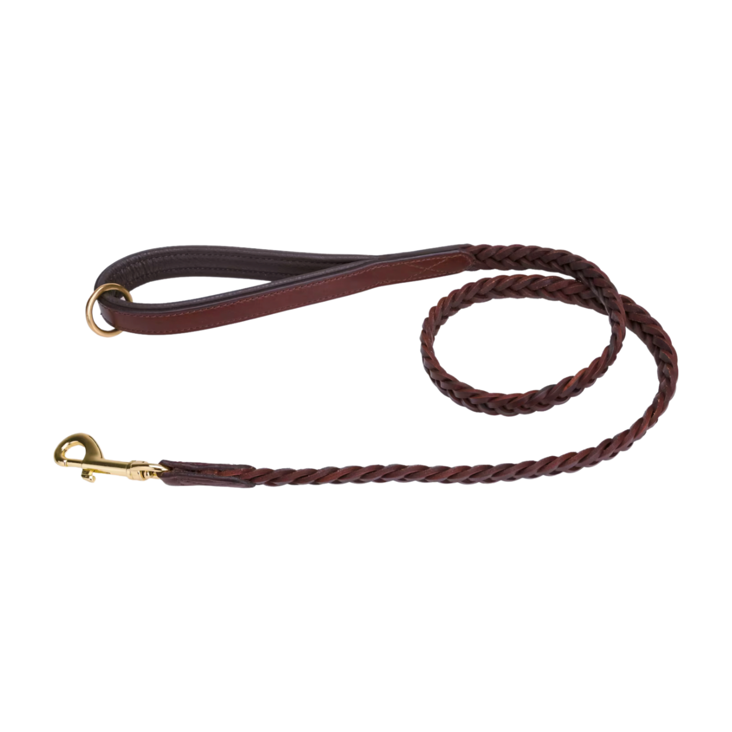 Brown Braided Leather Dog Leash manufacturer